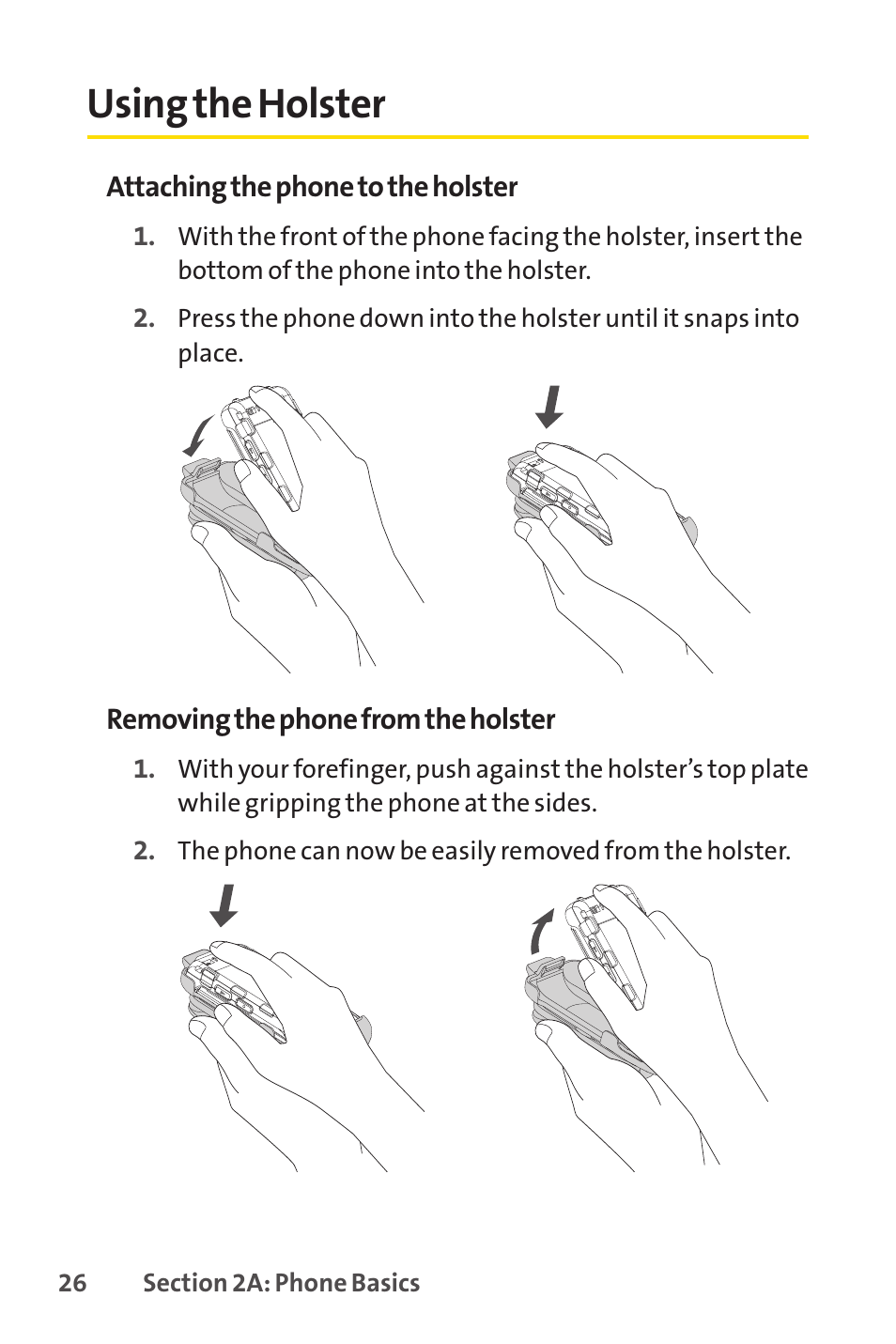 Using the holster, E 26) | Sanyo PRO-200 User Manual | Page 40 / 236