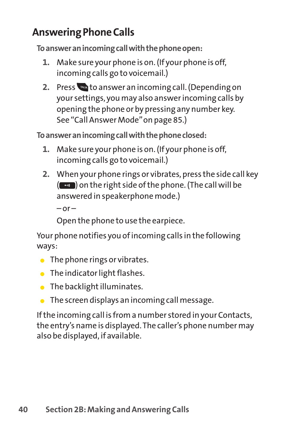 Answering phone calls | Sanyo PRO-200 User Manual | Page 54 / 236