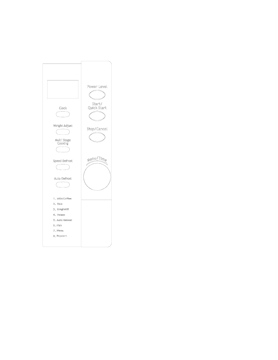 Control panel | Sanyo EM-S3579V User Manual | Page 7 / 11