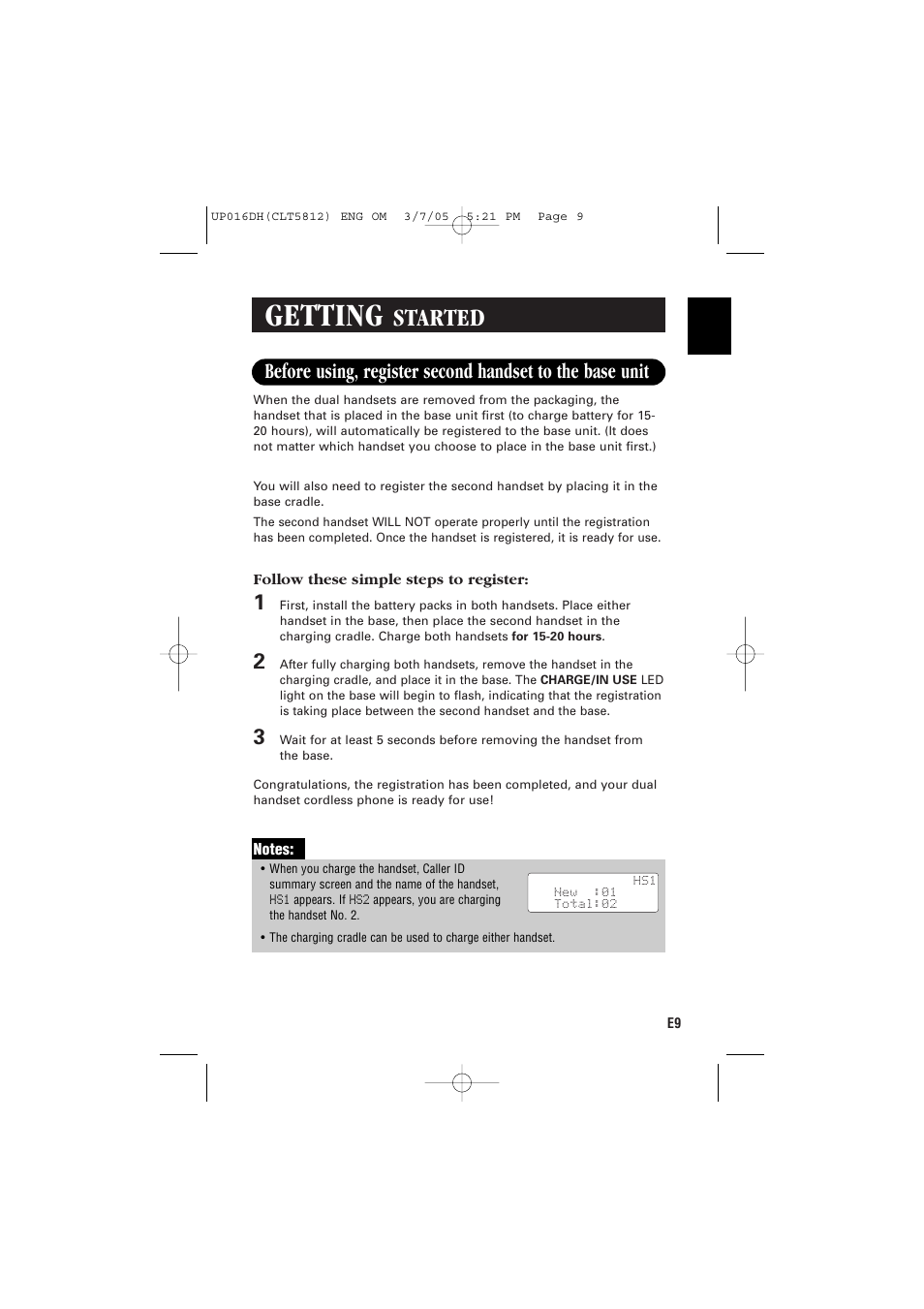 Getting, Started | Sanyo CLT-5812 User Manual | Page 11 / 48