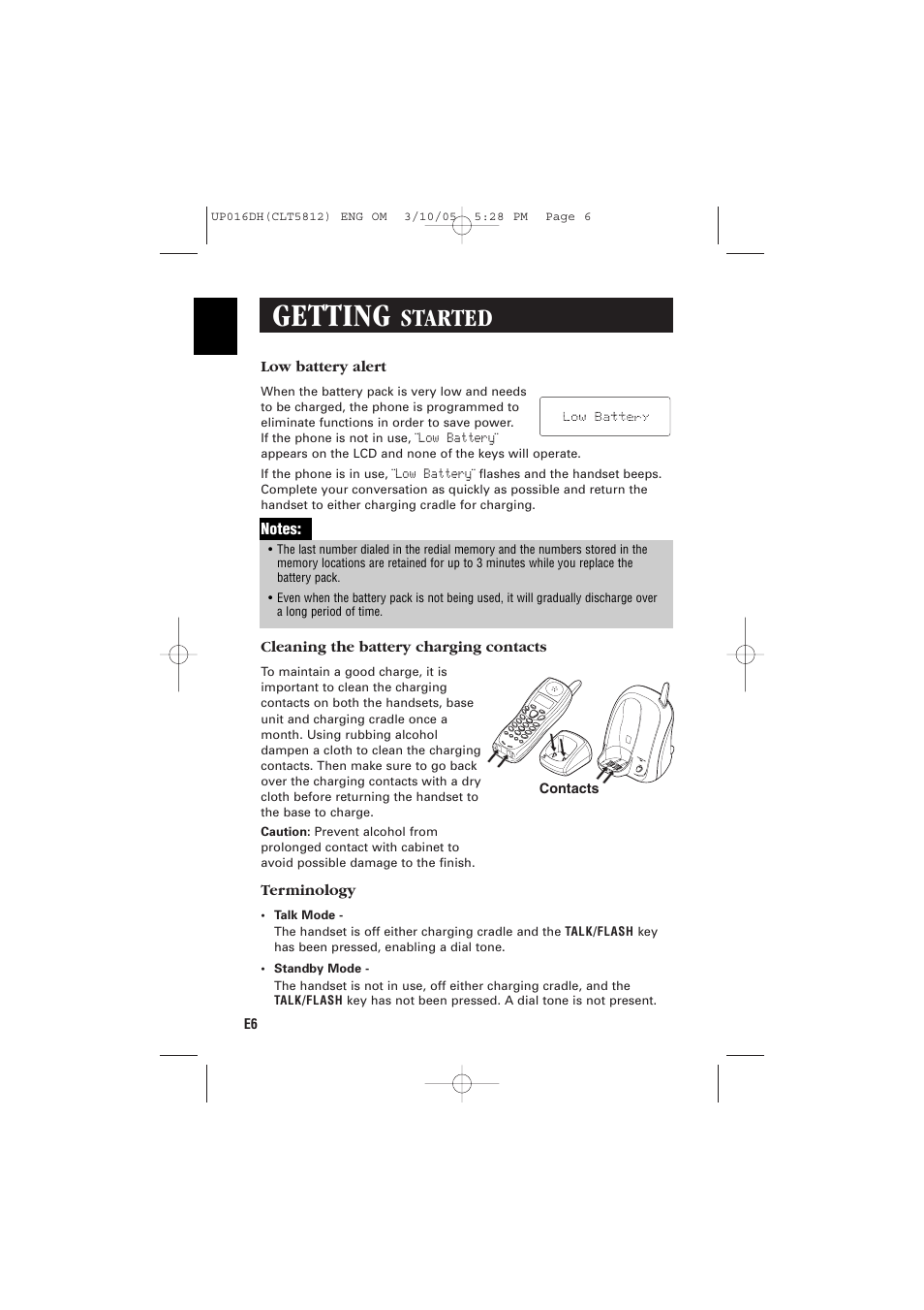 Getting, Started | Sanyo CLT-5812 User Manual | Page 8 / 48