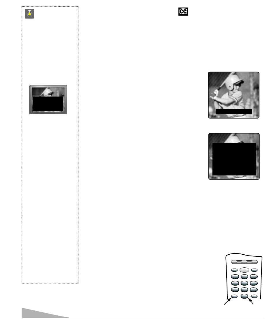 Transmisión captada, Closed-caption) | Sanyo DS25500 User Manual | Page 34 / 44