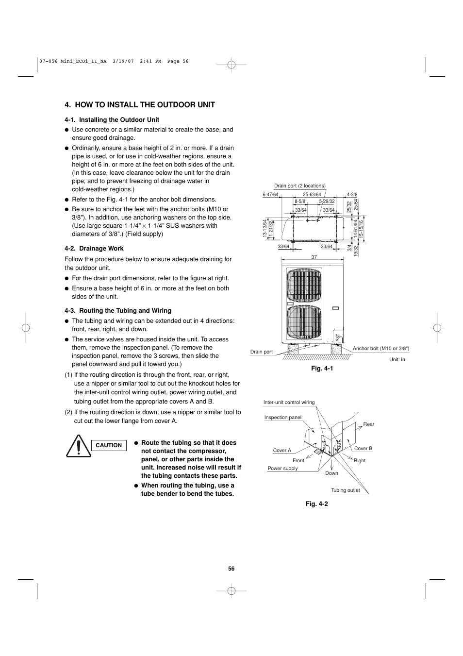 How to install the outdoor unit | Sanyo AHX0952 User Manual | Page 56 / 90