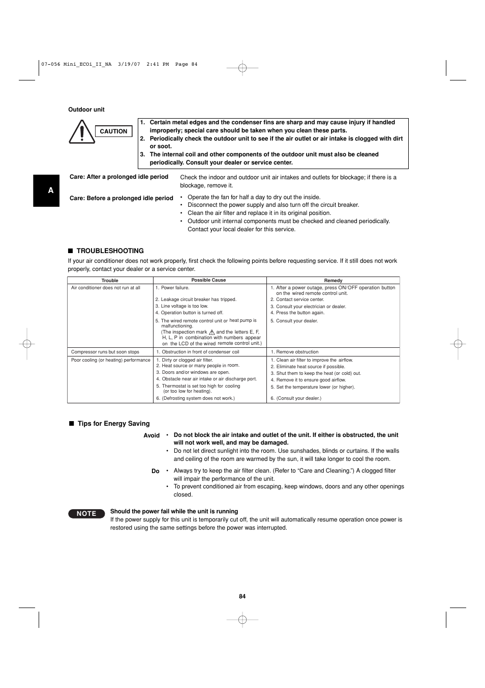 Sanyo AHX0952 User Manual | Page 84 / 90