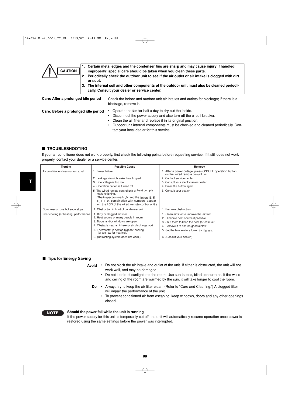 Sanyo AHX0952 User Manual | Page 88 / 90