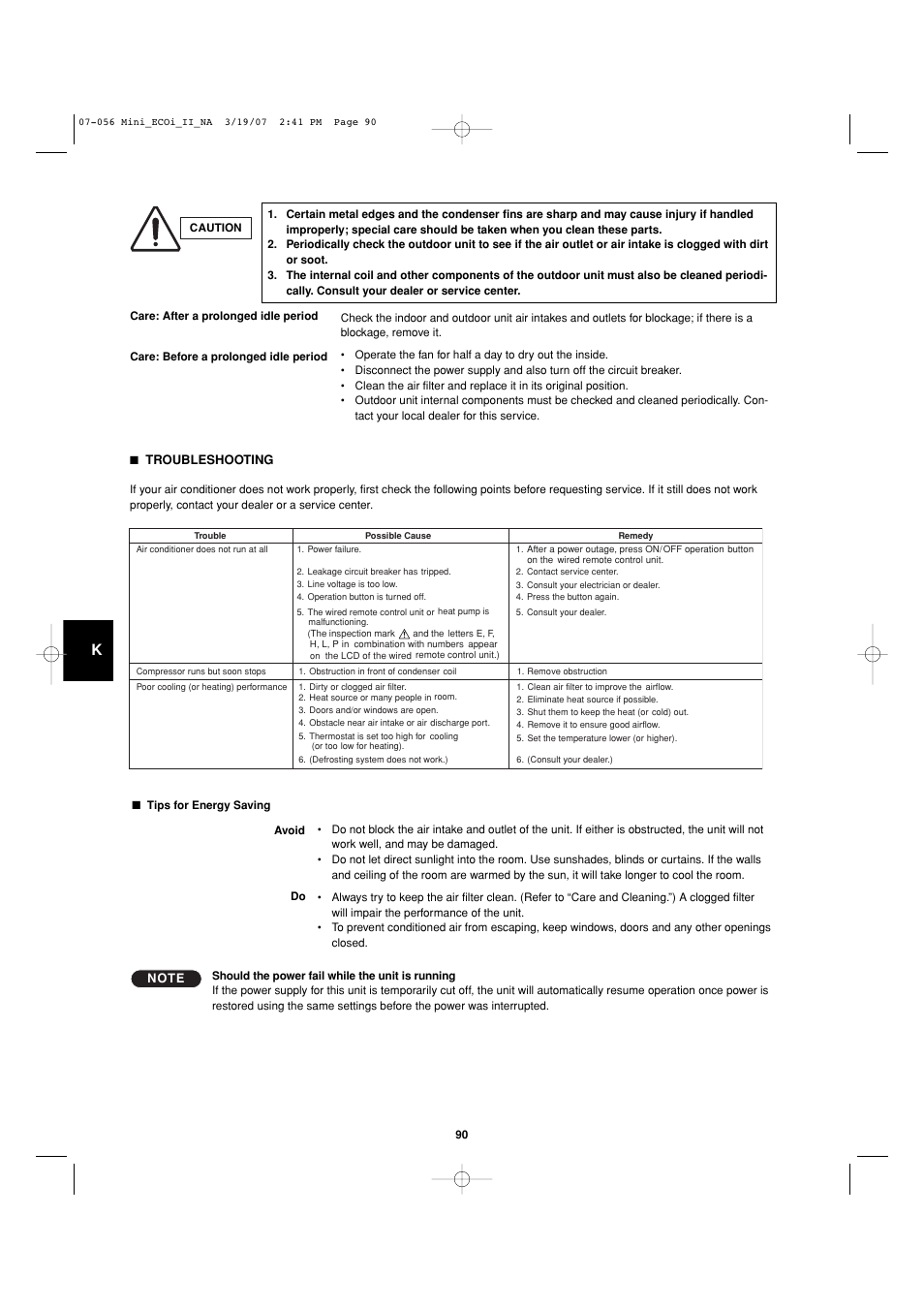 Sanyo AHX0952 User Manual | Page 90 / 90