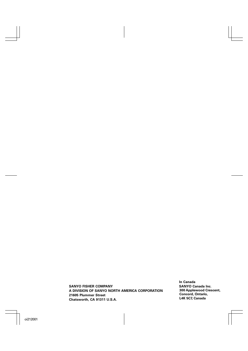 Sanyo KHS2432 User Manual | Page 25 / 25