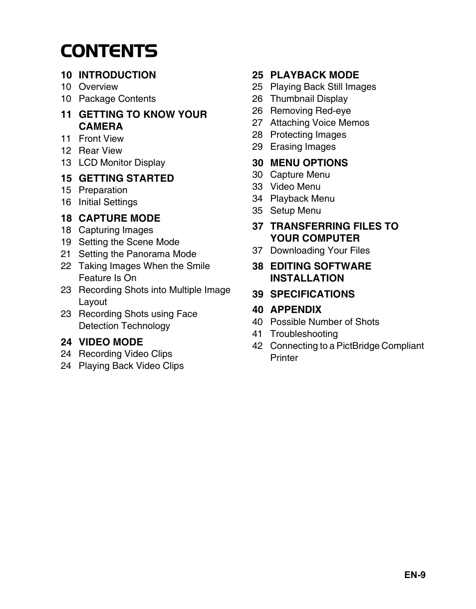 Sanyo VPC-S1085 User Manual | Page 10 / 45