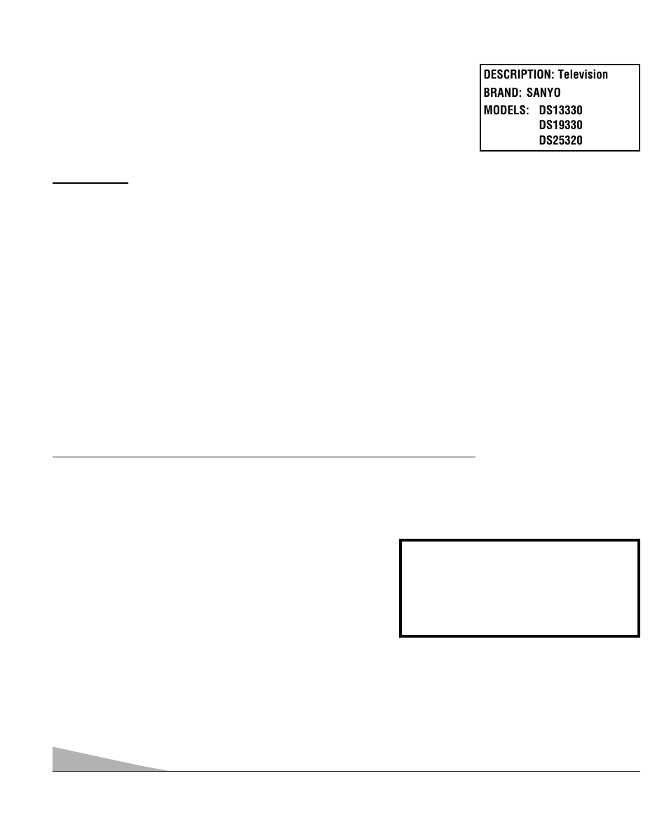 Mexico guarantee | Sanyo DS13330 User Manual | Page 12 / 40