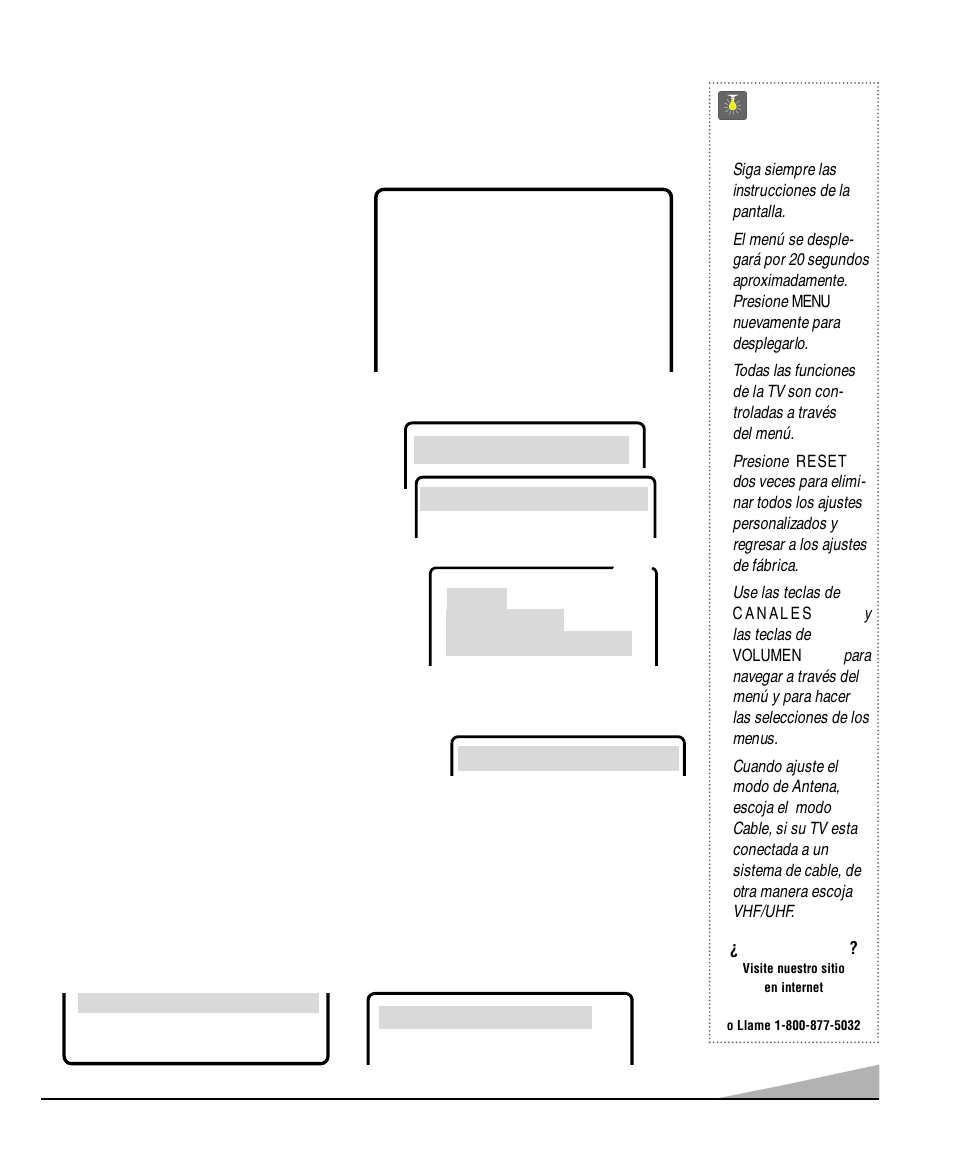 Ajustes del tv, Consejos rápidos | Sanyo DS13330 User Manual | Page 21 / 40