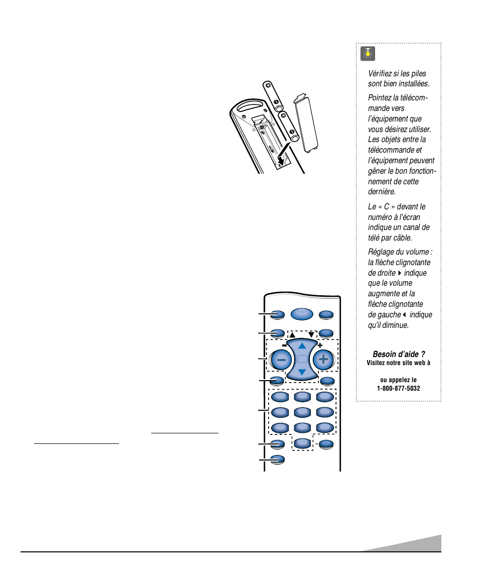 Utilisation de la télécommande, Conseils | Sanyo DS13330 User Manual | Page 33 / 40
