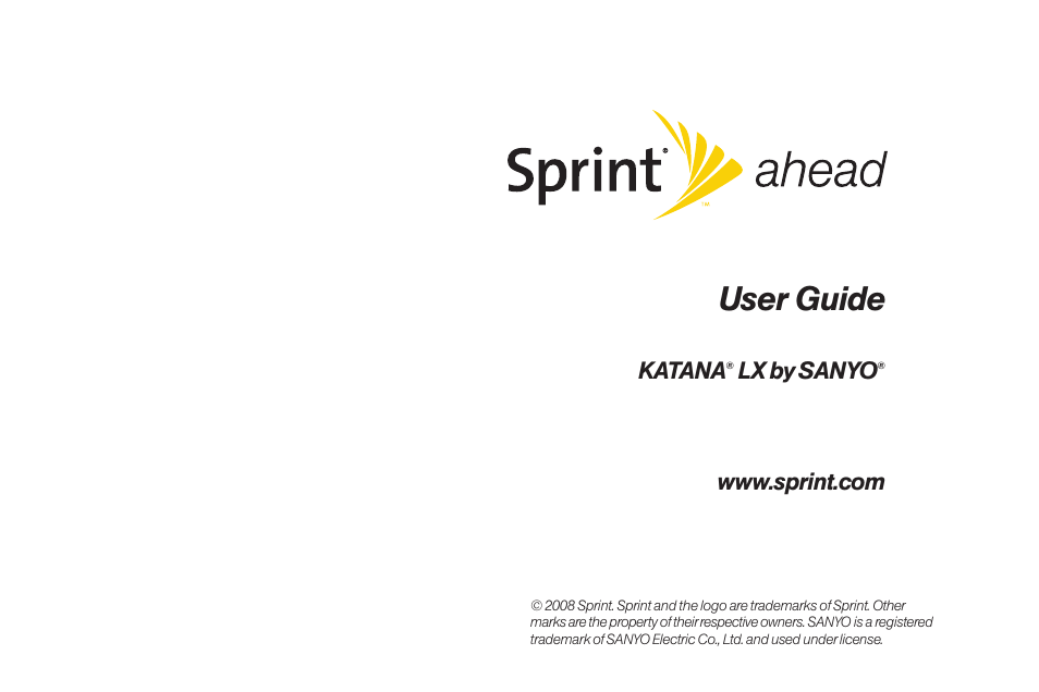 Sanyo Katana LX User Manual | 165 pages