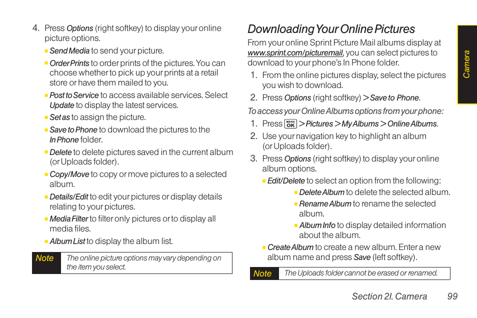 Downloading your online pictures | Sanyo Katana LX User Manual | Page 111 / 165
