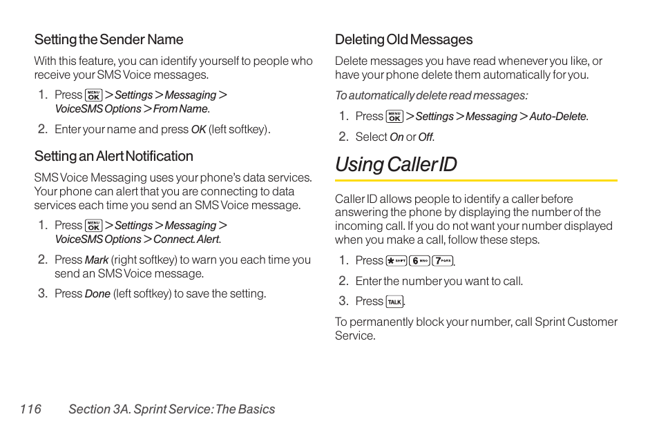 Using caller id, Using callerid | Sanyo Katana LX User Manual | Page 128 / 165