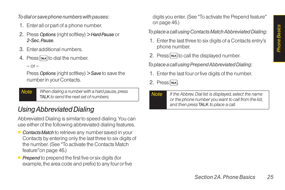 Using abbreviated dialing | Sanyo Katana LX User Manual | Page 37 / 165