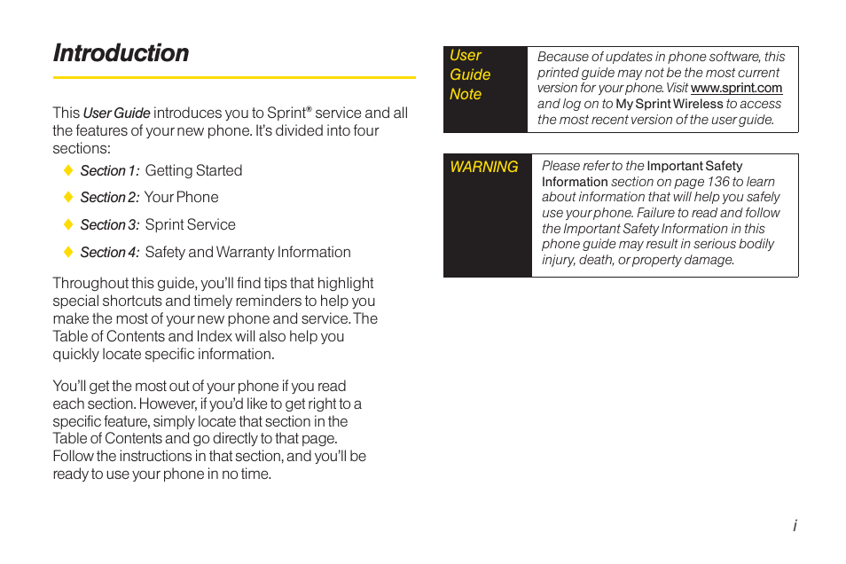 Introduction | Sanyo Katana LX User Manual | Page 5 / 165