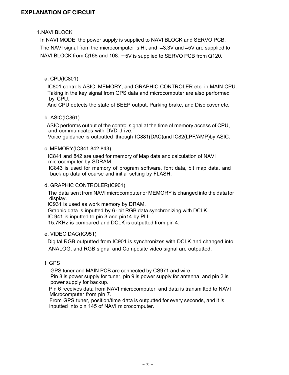 Explanation of circuit | Sanyo NV-E7000 User Manual | Page 31 / 68