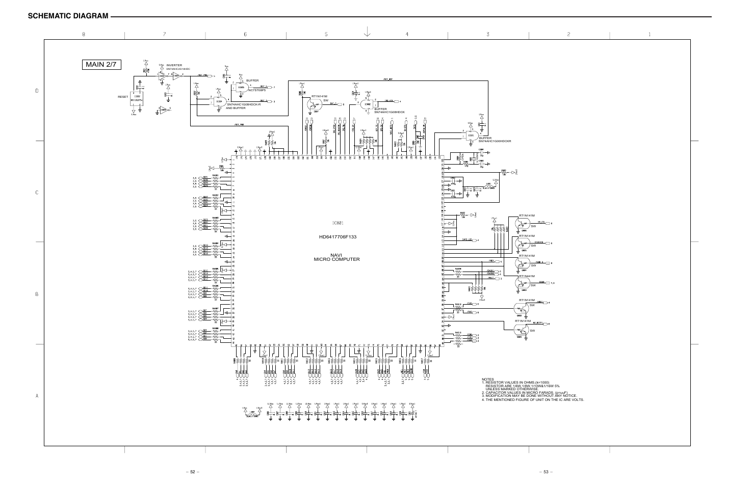 Schematic diagram, Main 2/7 | Sanyo NV-E7000 User Manual | Page 49 / 68