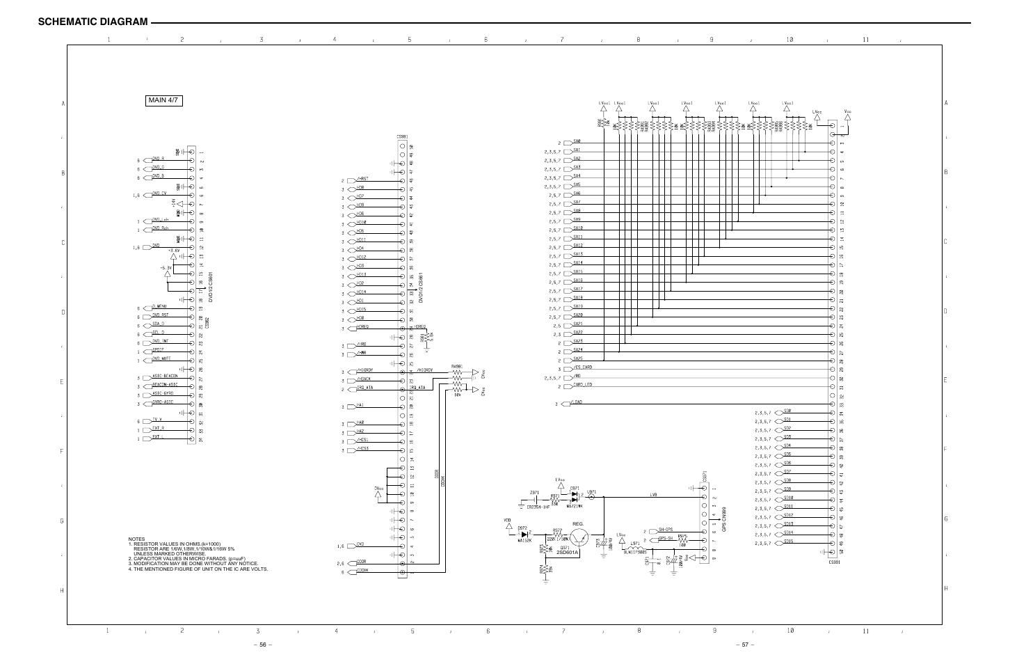 Schematic diagram | Sanyo NV-E7000 User Manual | Page 51 / 68