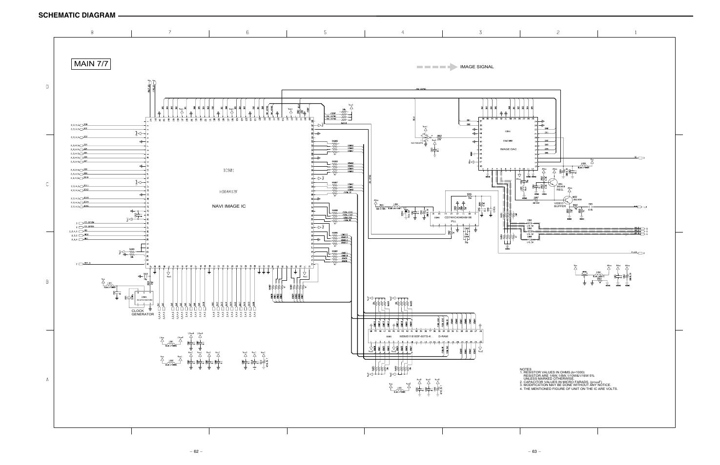 Main 7/7, Schematic diagram | Sanyo NV-E7000 User Manual | Page 54 / 68