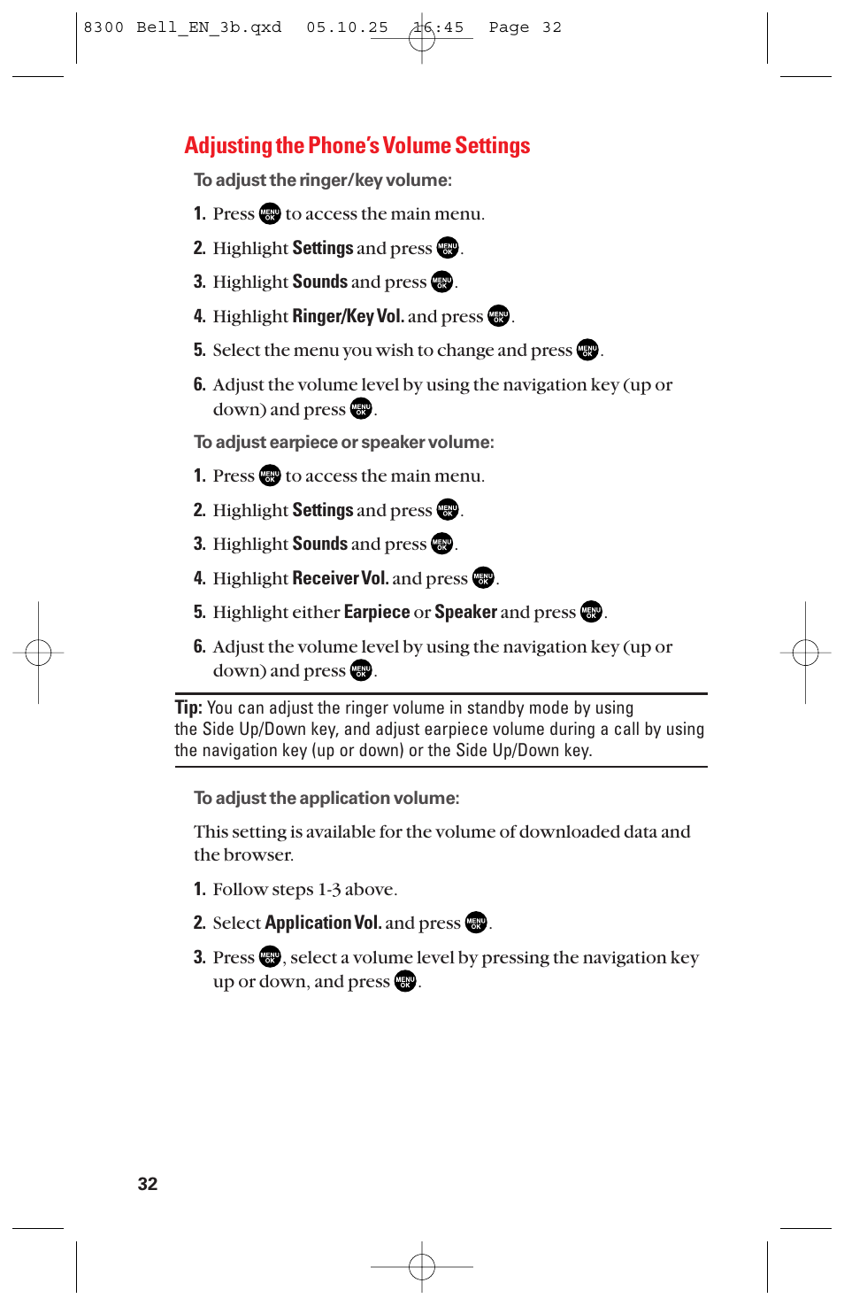 Adjusting the phone’s volume settings | Sanyo scp8300 User Manual | Page 39 / 179