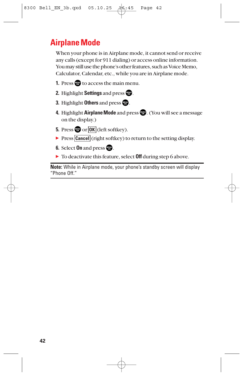 Airplane mode | Sanyo scp8300 User Manual | Page 49 / 179