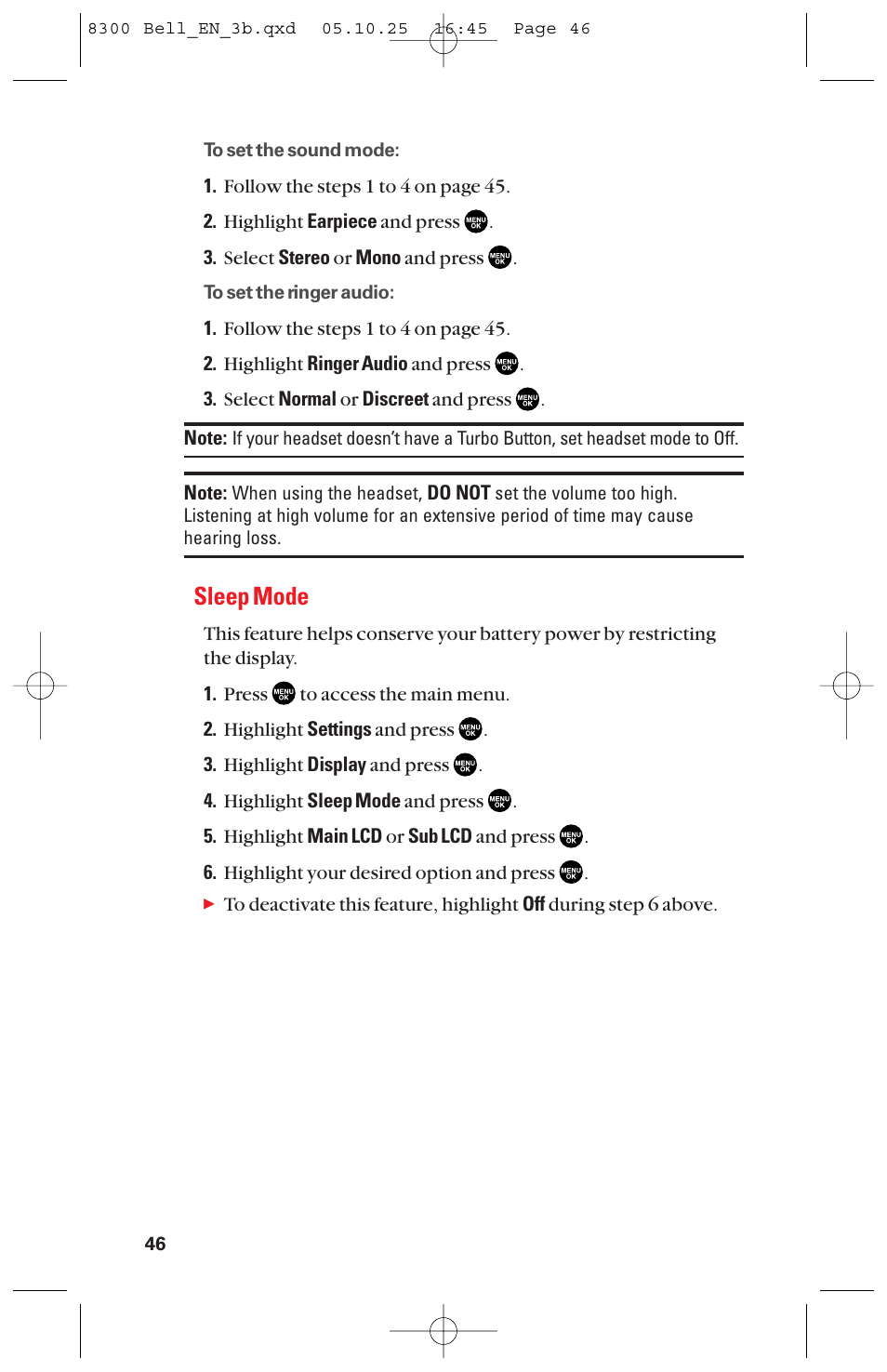 Sleep mode | Sanyo scp8300 User Manual | Page 53 / 179