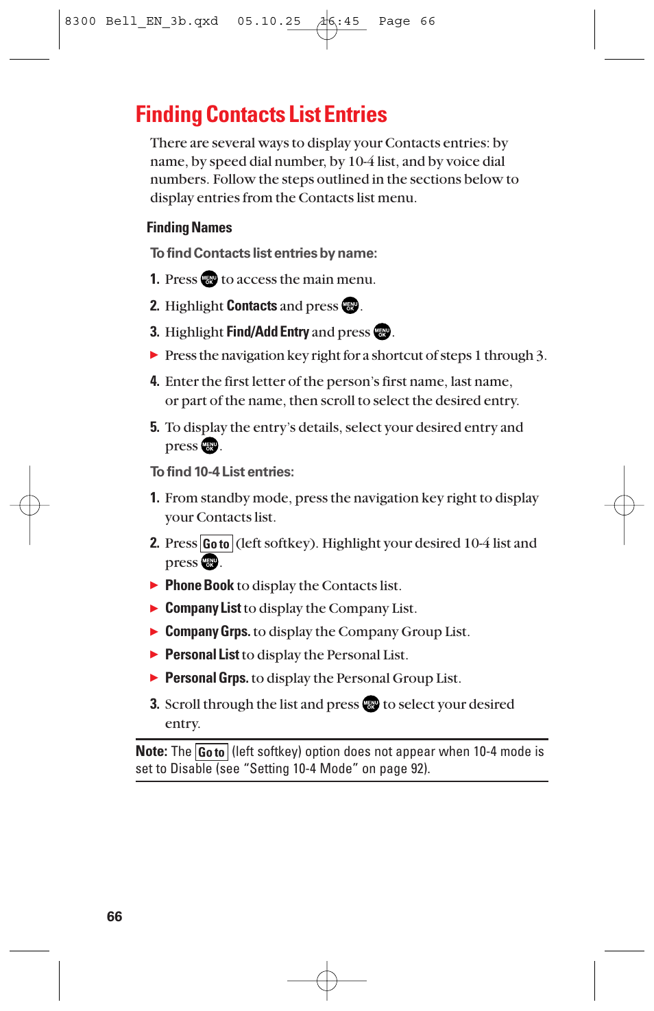 Finding contacts list entries | Sanyo scp8300 User Manual | Page 73 / 179