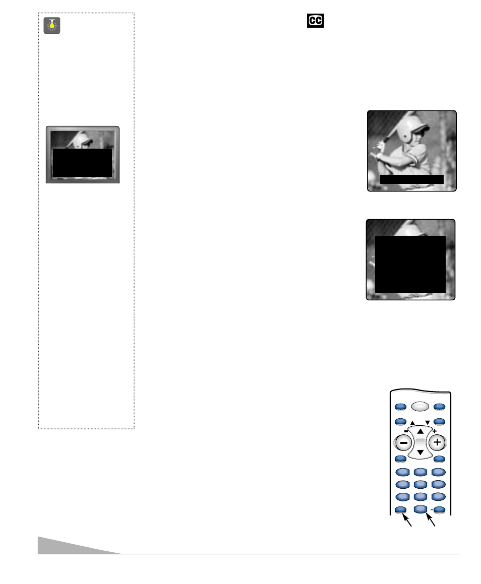 Closed-captioning, Quicktips, Setting captions | Sanyo DS13310 User Manual | Page 10 / 52