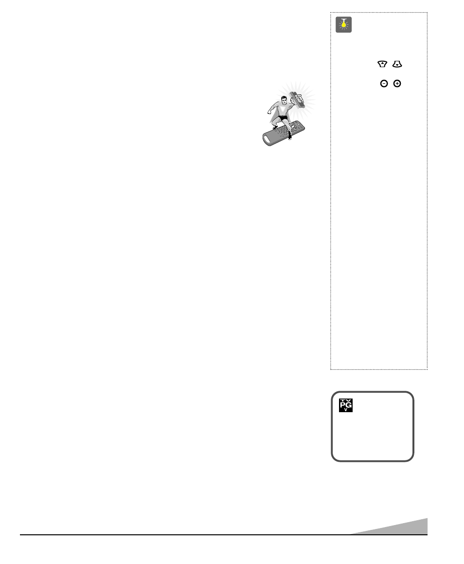 Informacíon de guía-v, Tipos de programacion que reciben clasificación, Consejos rápidos | Use las teclas de, Y las teclas de, Necesita ayuda, C 34 | Sanyo DS13310 User Manual | Page 43 / 52