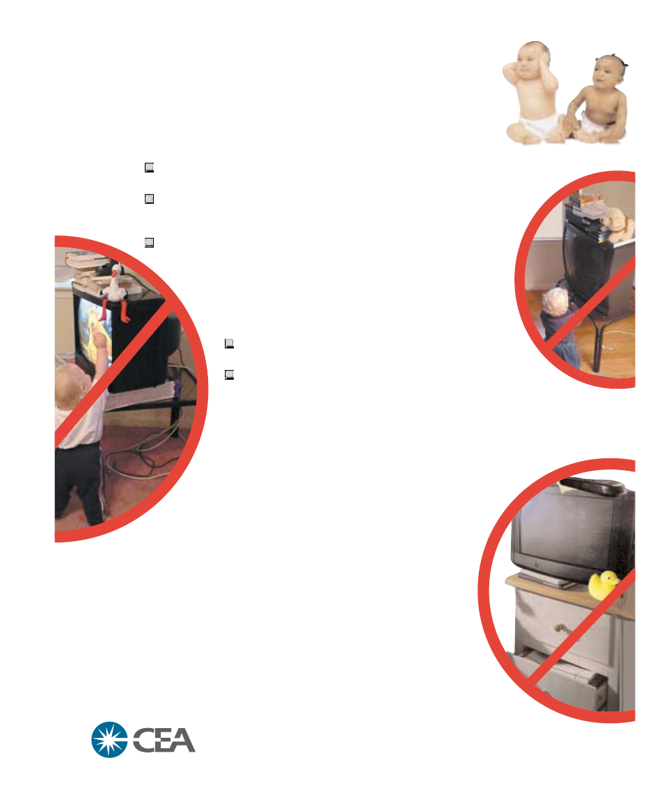 Child safety, It makes a difference where your tv stands, The issue | Sanyo cares, Tune into safety | Sanyo DS13310 User Manual | Page 52 / 52
