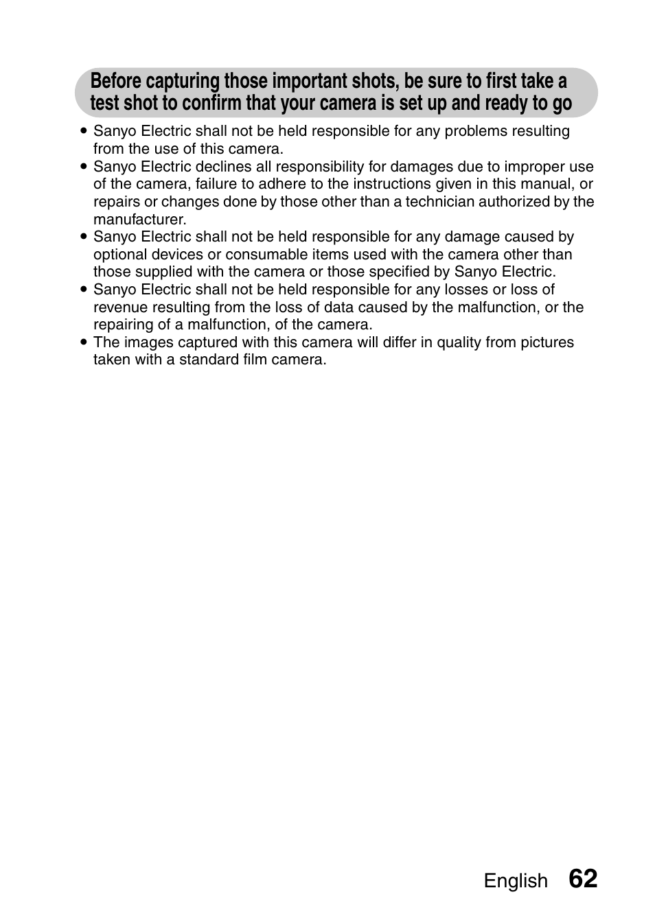 English | Sanyo VPC-X1200 User Manual | Page 71 / 72