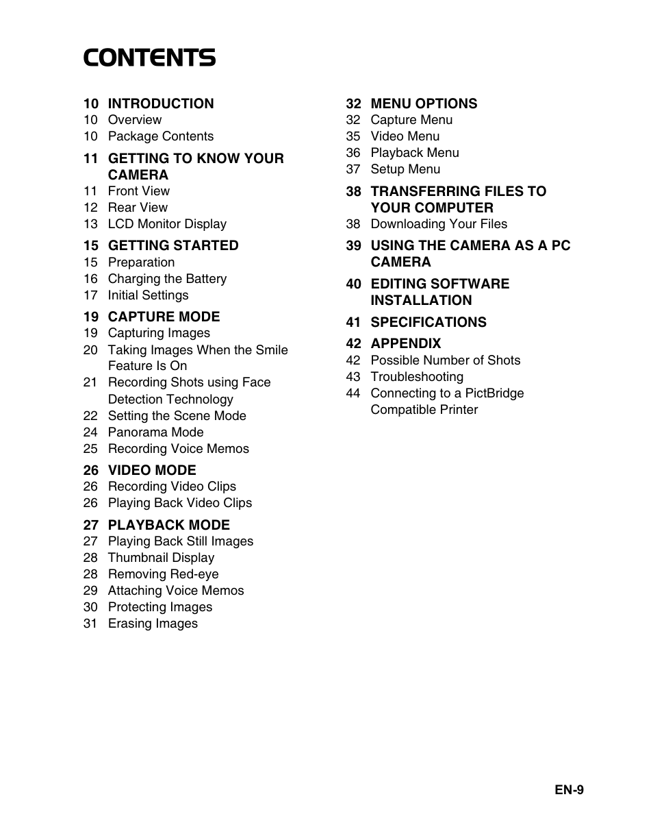 Sanyo VPC-T1060 User Manual | Page 10 / 47