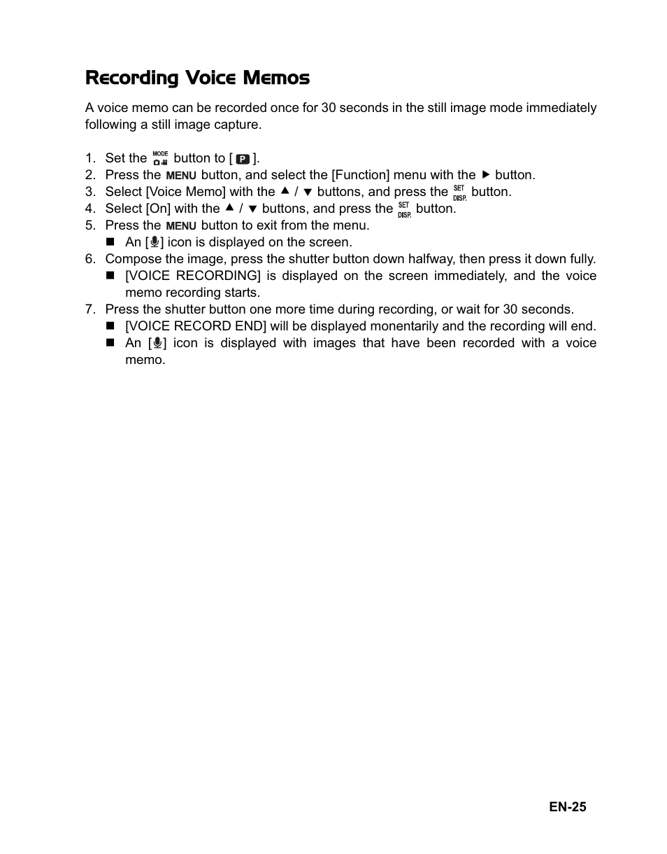 Sanyo VPC-T1060 User Manual | Page 26 / 47