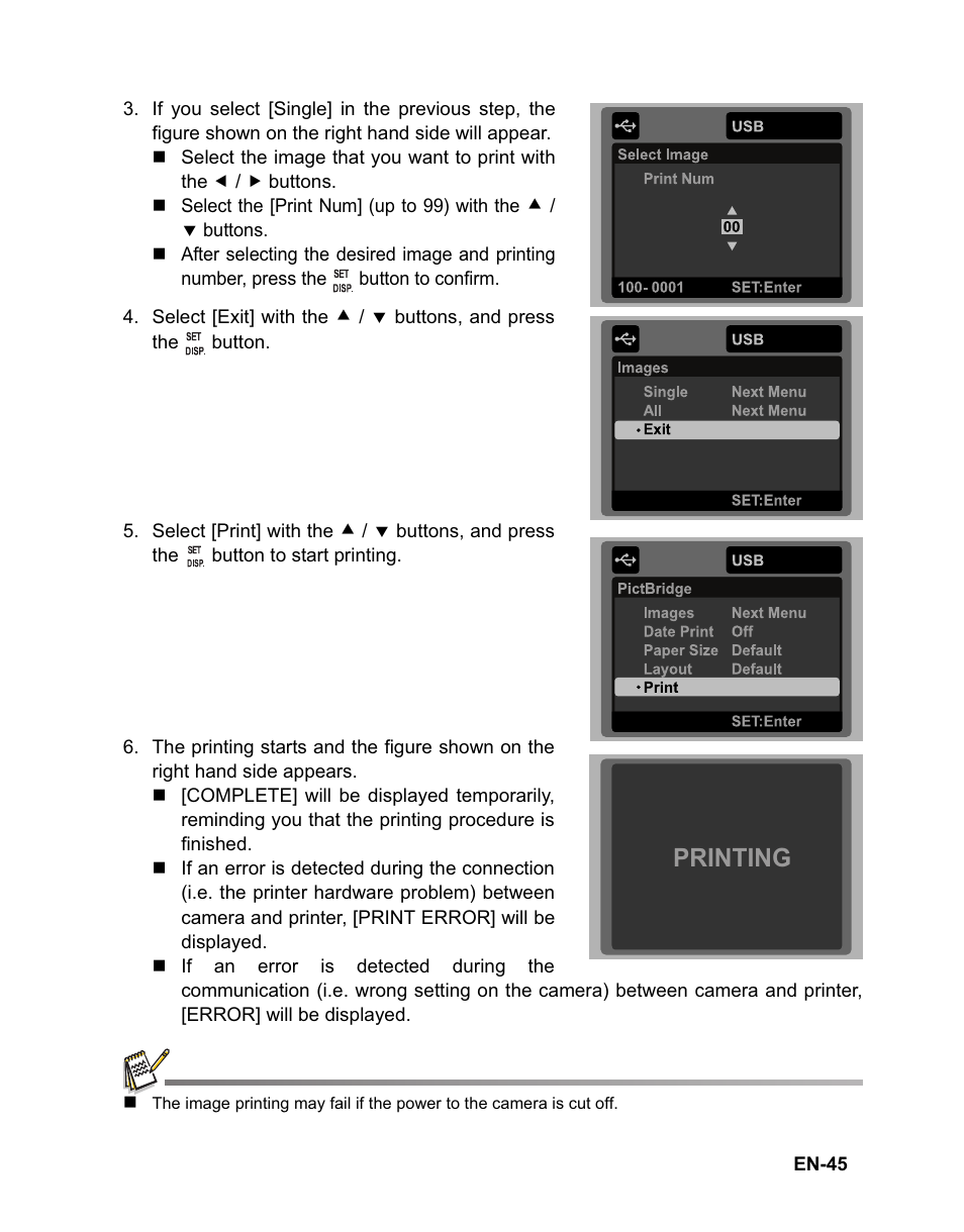 Printing | Sanyo VPC-T1060 User Manual | Page 46 / 47