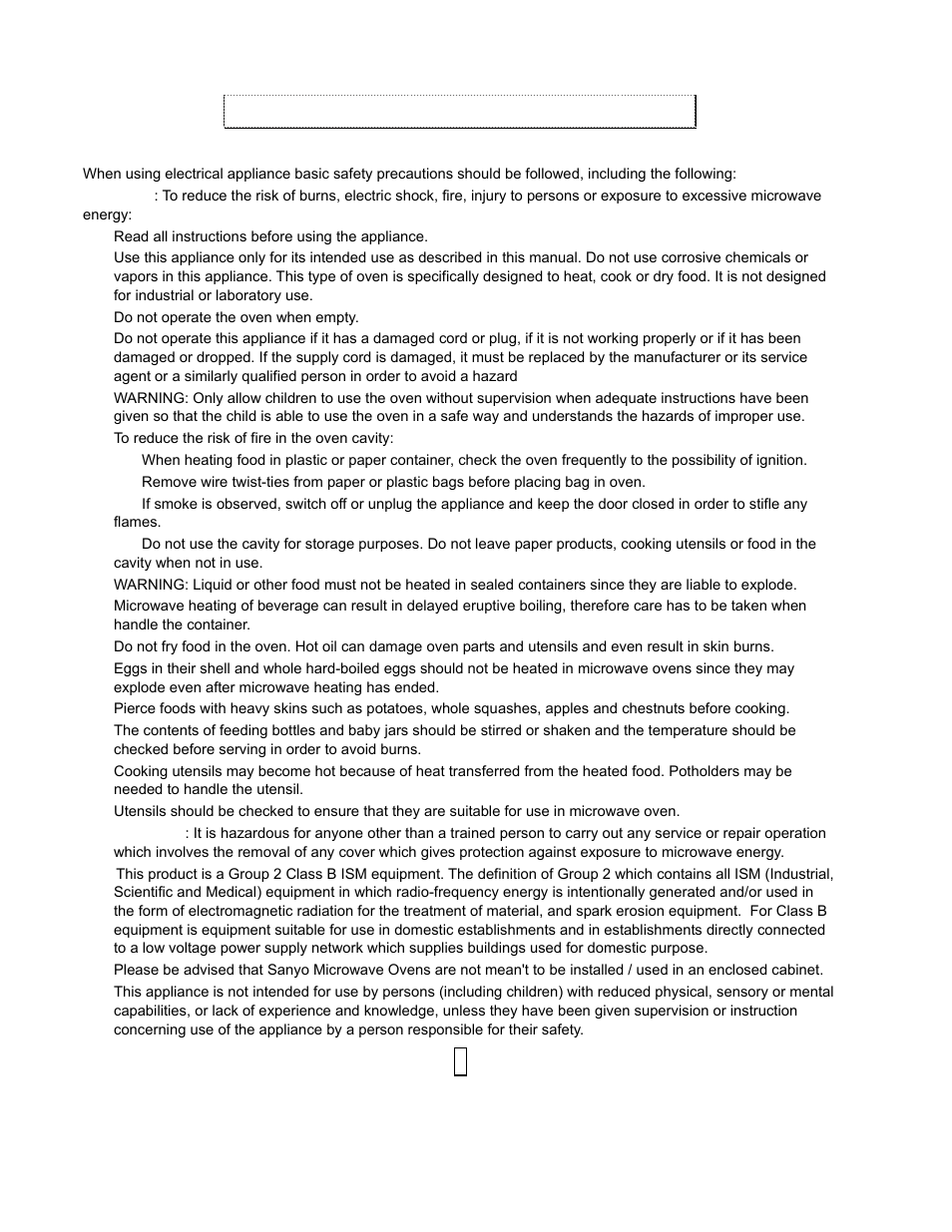 Important safety instructions | Sanyo EM-S8597V User Manual | Page 4 / 10
