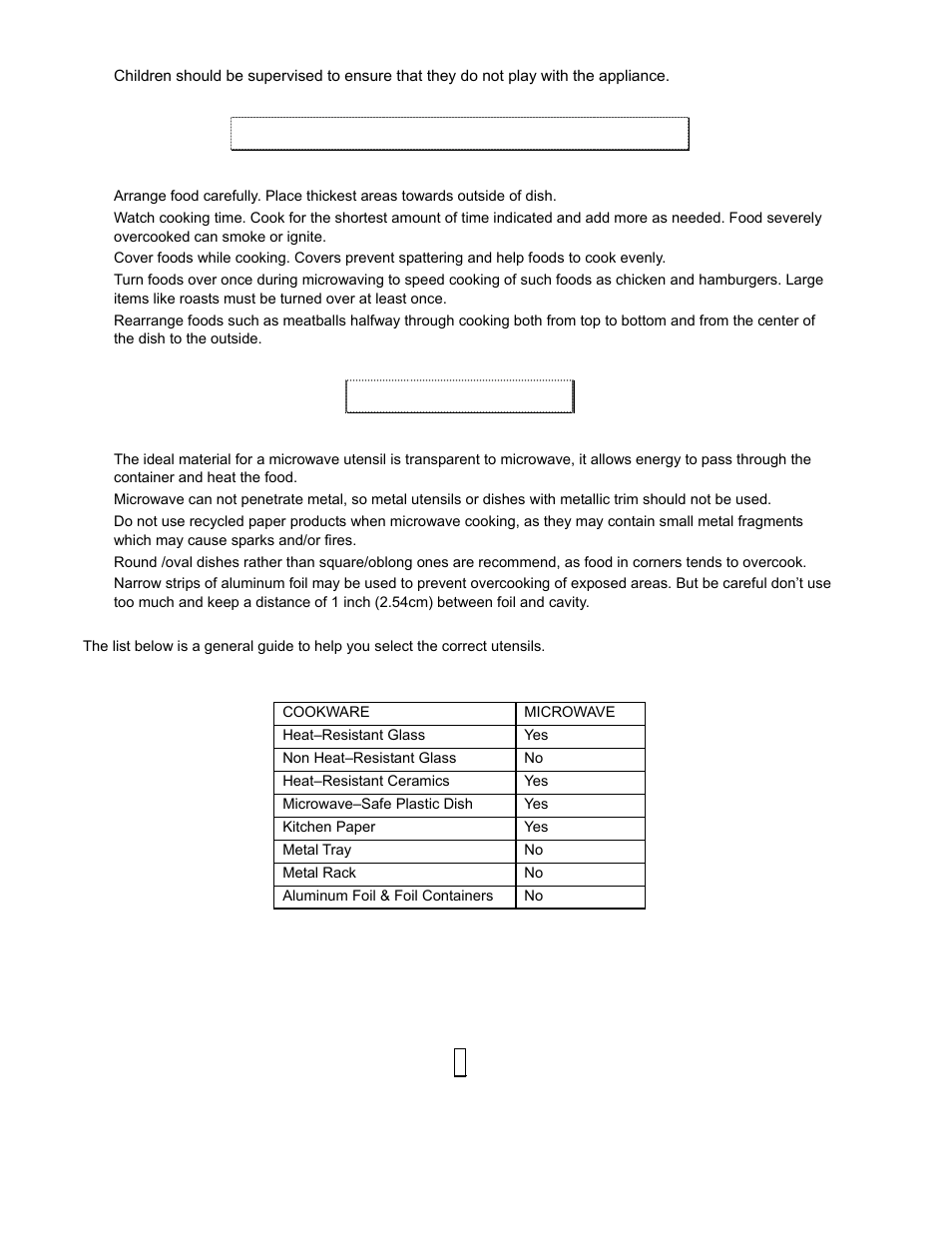 Microwave cooking principles, Utensils guide, Microwave cooking principles utensils guide | Sanyo EM-S8597V User Manual | Page 5 / 10