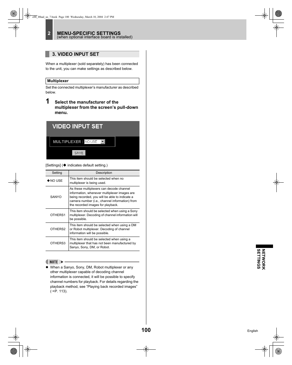 Sanyo DSR - 300 User Manual | Page 101 / 136