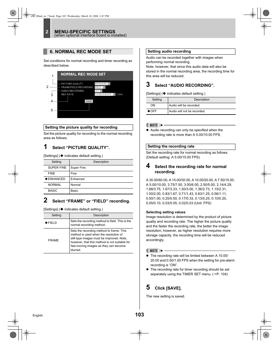 Sanyo DSR - 300 User Manual | Page 104 / 136