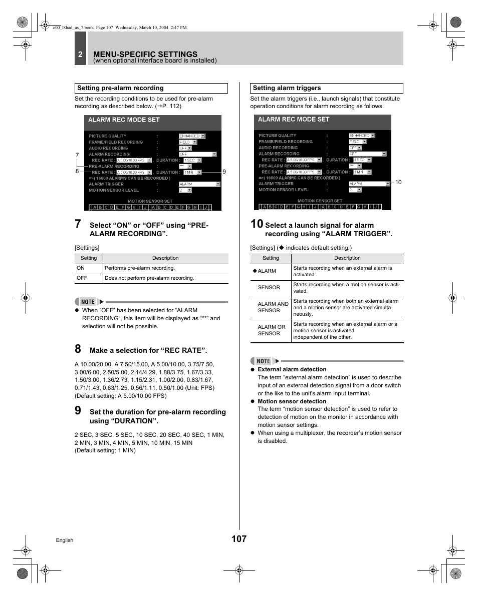 Sanyo DSR - 300 User Manual | Page 108 / 136