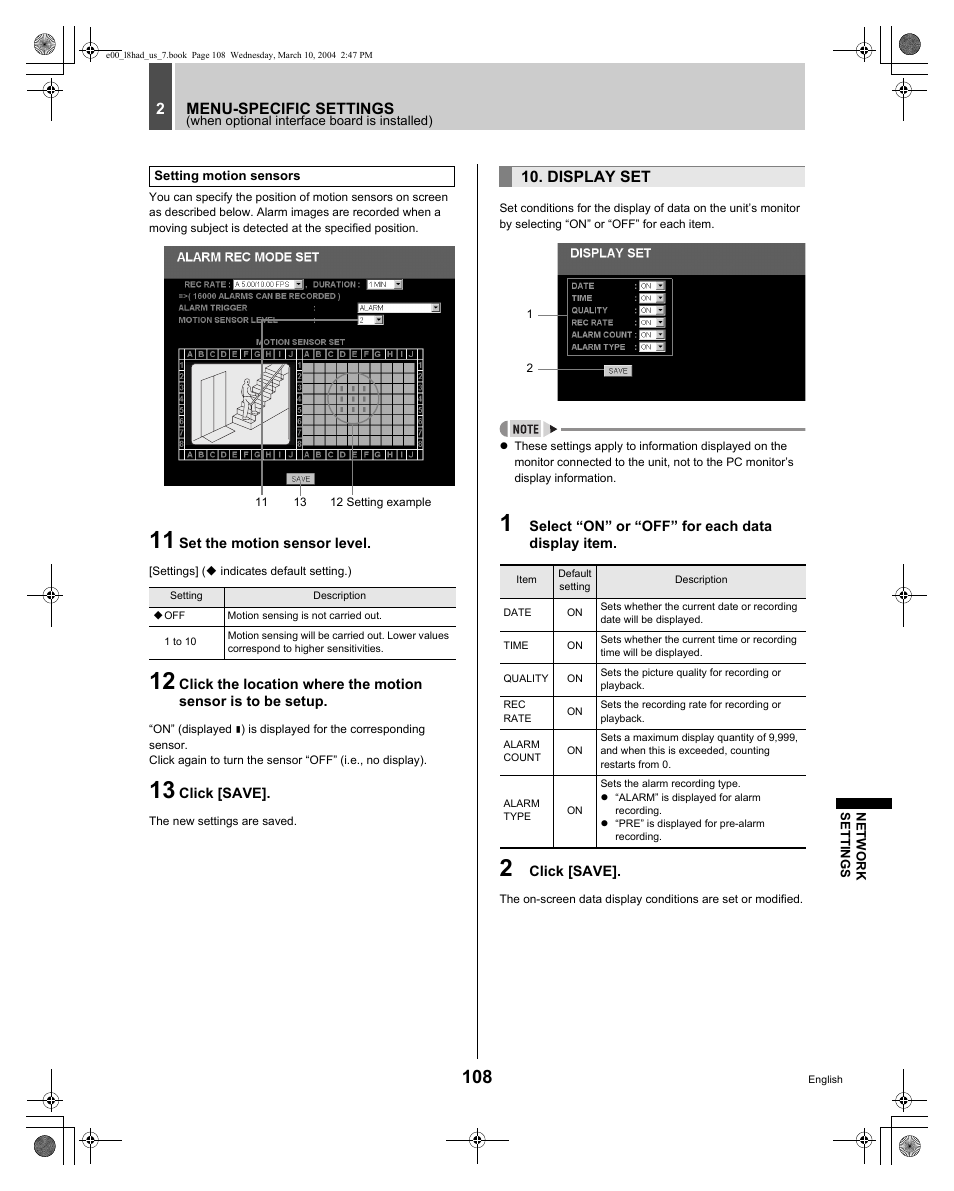 Sanyo DSR - 300 User Manual | Page 109 / 136