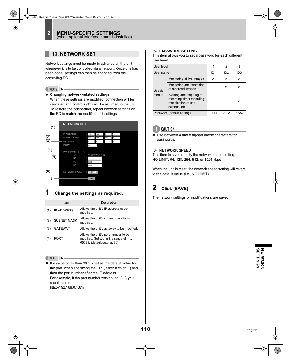 Sanyo DSR - 300 User Manual | Page 111 / 136