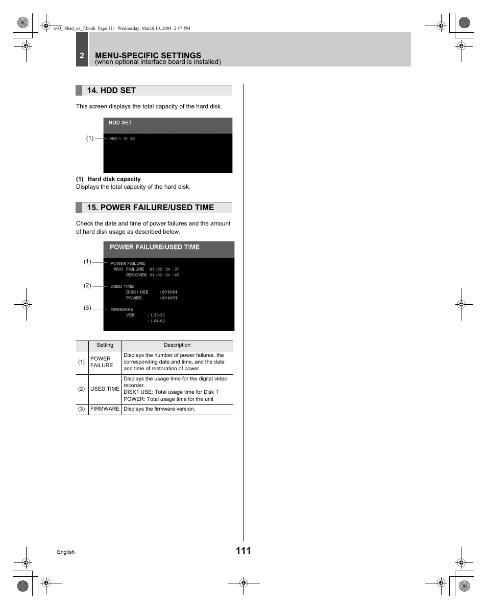 Sanyo DSR - 300 User Manual | Page 112 / 136