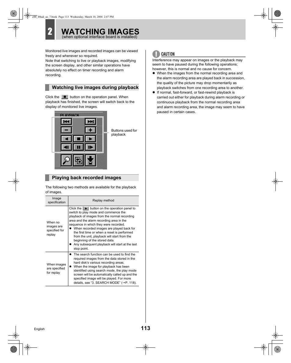 Watching images | Sanyo DSR - 300 User Manual | Page 114 / 136