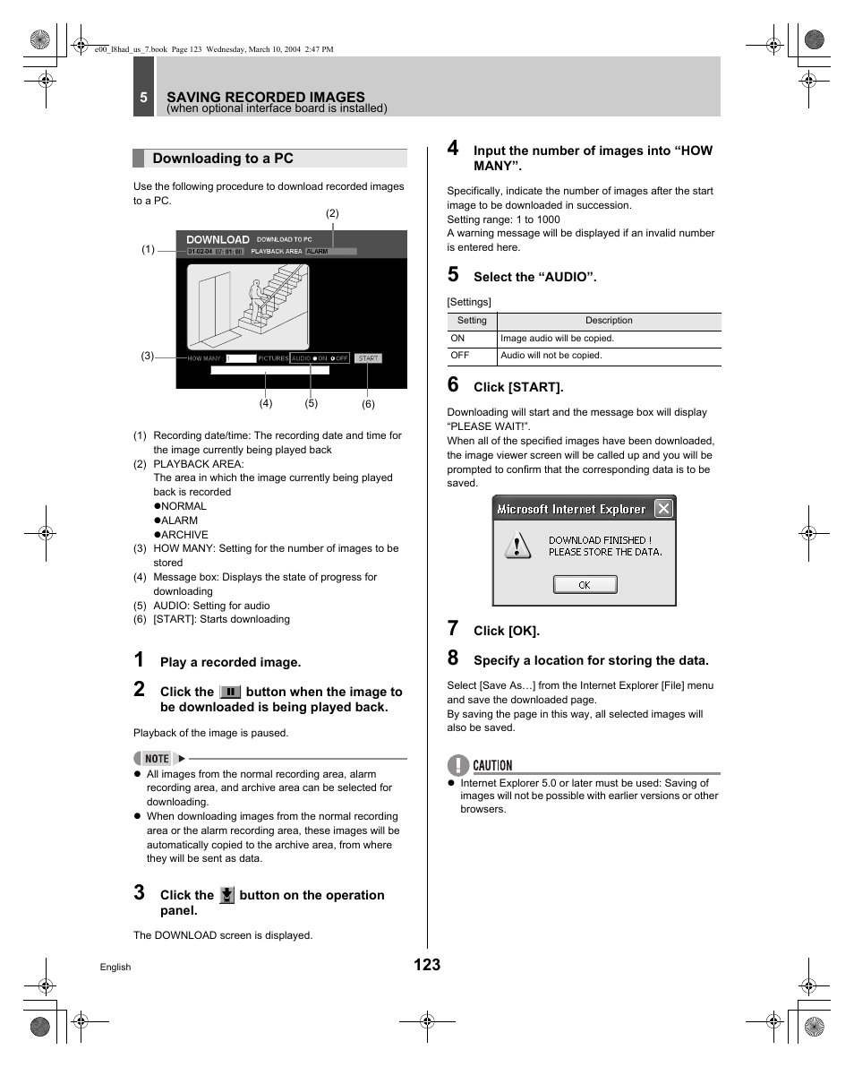 Sanyo DSR - 300 User Manual | Page 124 / 136