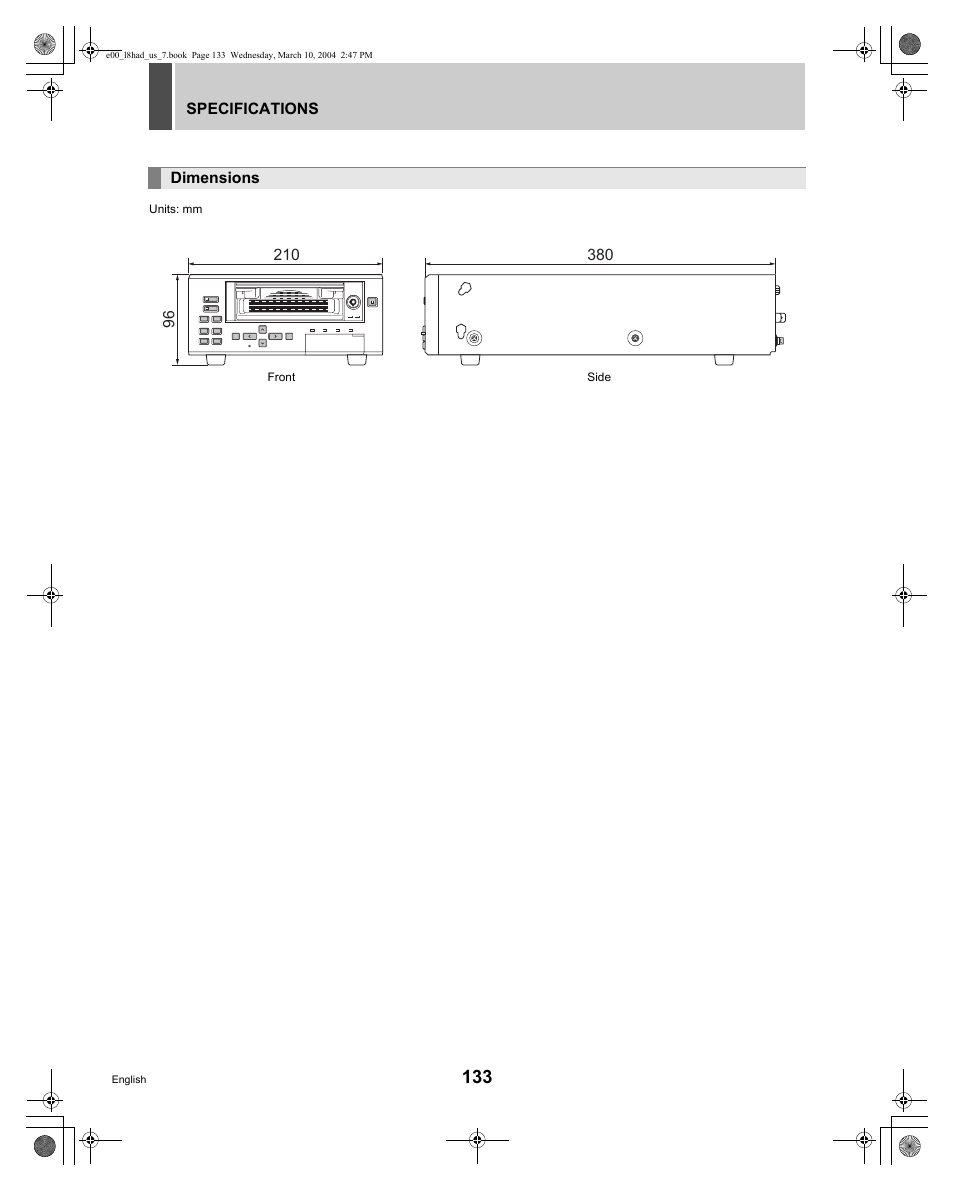 Sanyo DSR - 300 User Manual | Page 134 / 136