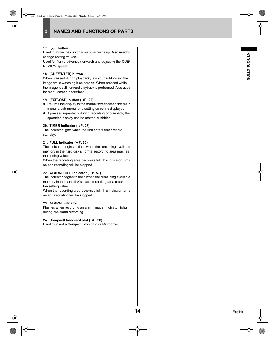 Sanyo DSR - 300 User Manual | Page 15 / 136