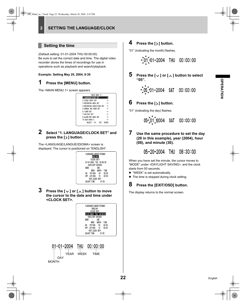 Sanyo DSR - 300 User Manual | Page 23 / 136
