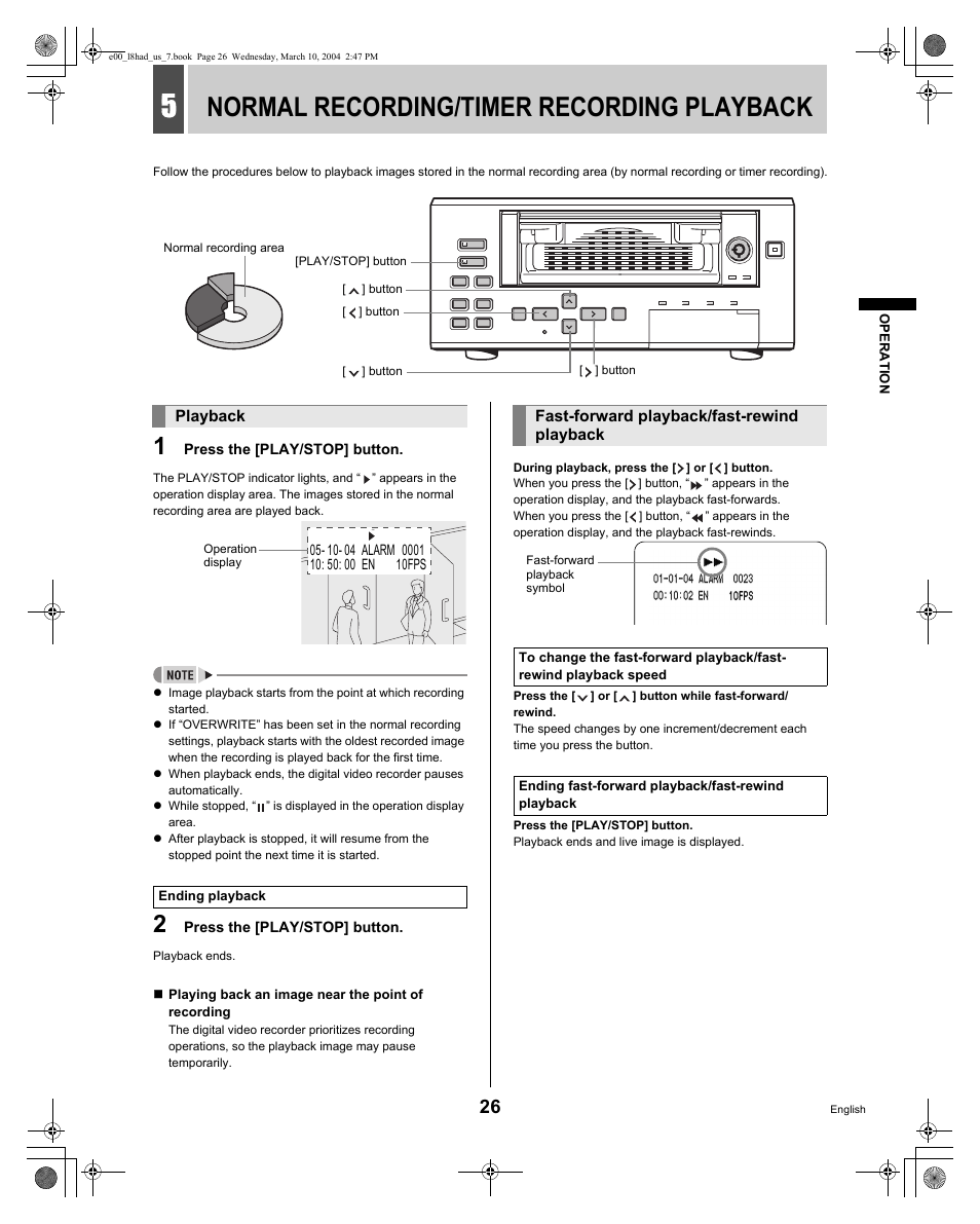Normal recording/timer recording playback | Sanyo DSR - 300 User Manual | Page 27 / 136