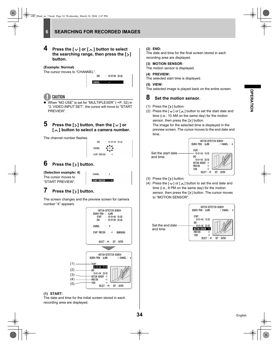Sanyo DSR - 300 User Manual | Page 35 / 136